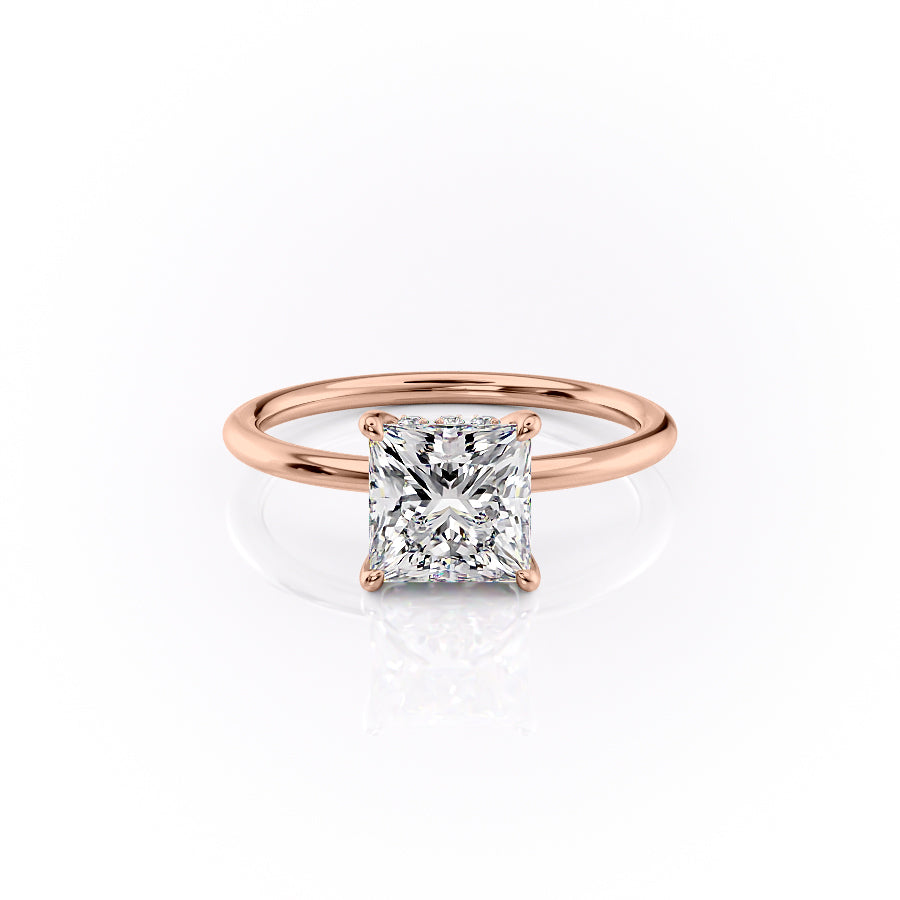 The Sandra Set With A 1.5 Carat Princess Moissanite