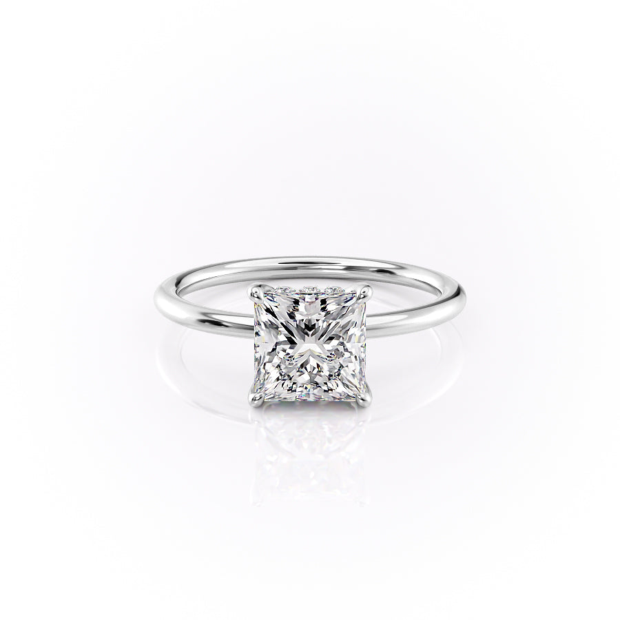 The Sandra Set With A 4.5 Carat Princess Moissanite