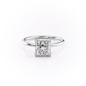 The Sandra Set With A 1.5 Carat Princess Moissanite