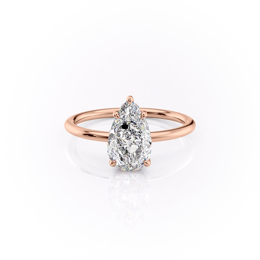 The Sandra Set With A 1.5 Carat Pear Lab Diamond