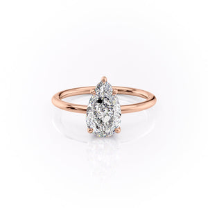 The Sandra Set With A 1.5 Carat Pear Lab Diamond
