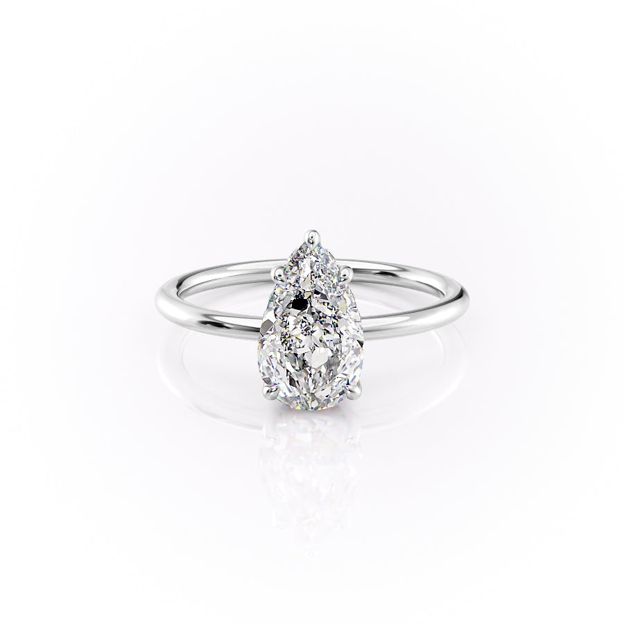 The Sandra Set With A 3.5 Carat Pear Moissanite