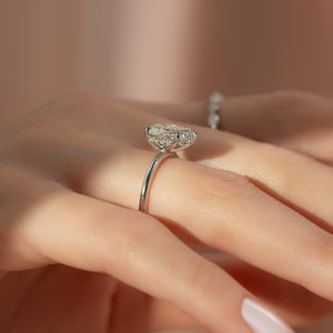 The Sandra Set With A 2 Carat Pear Lab Diamond