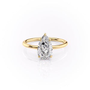 The Sandra Set With A 2.5 Carat Pear Moissanite