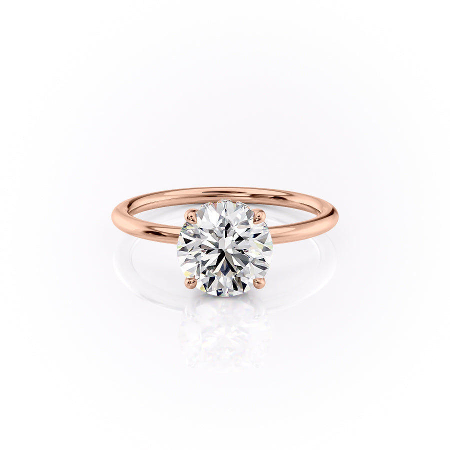 The Sandra Set With A 3 Carat Round Lab Diamond
