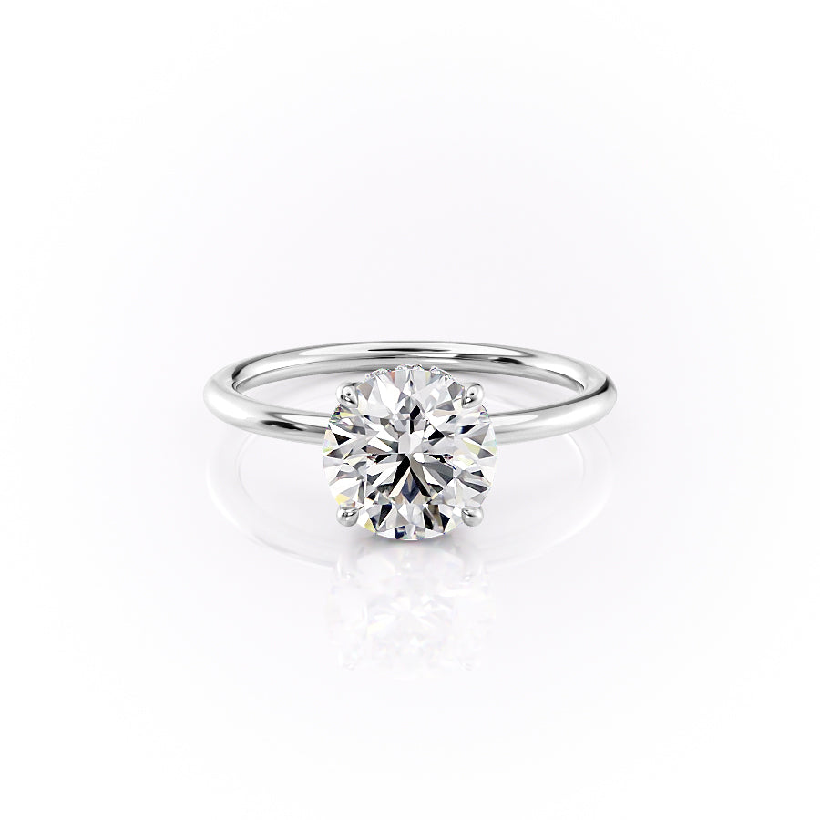 The Sandra Set With A 3 Carat Round Lab Diamond
