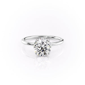 The Sandra Set With A 2 Carat Round Lab Diamond