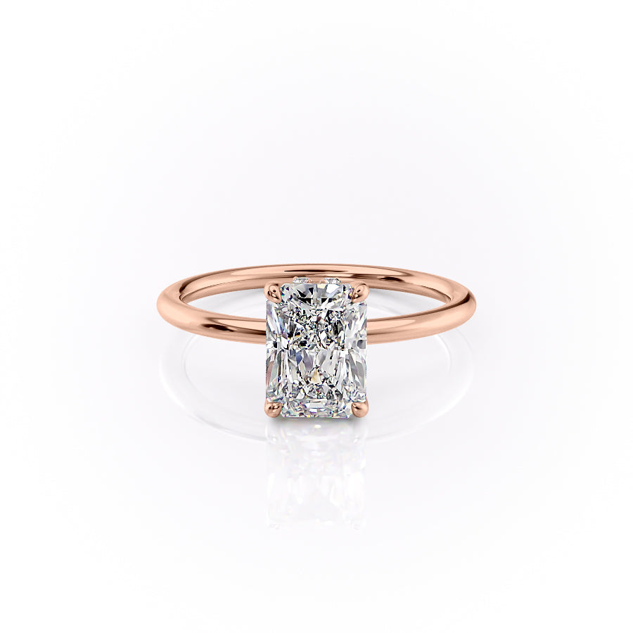 The Sandra Set With A 3.5 Carat Radiant Moissanite