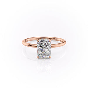 The Sandra Set With A 2.5 Carat Radiant Lab Diamond