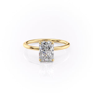 The Sandra Set With A 2.5 Carat Radiant Lab Diamond