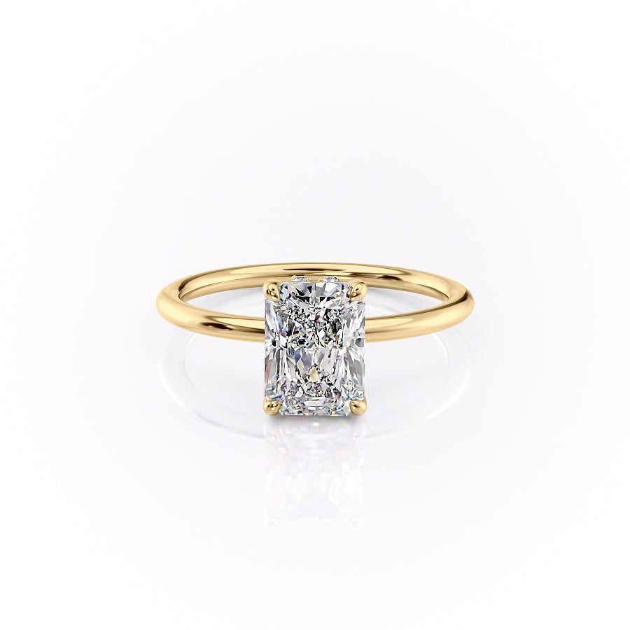 The Sandra Set With A 1.5 Carat Radiant Moissanite