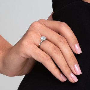 The Sandra Set With A 1 Carat Round Lab Diamond