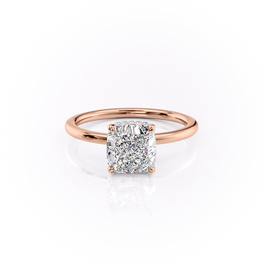 The Margot Set With A 1 Carat Cushion Lab Diamond