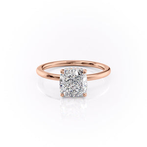 The Margot Set With A 3.5 Carat Cushion Moissanite