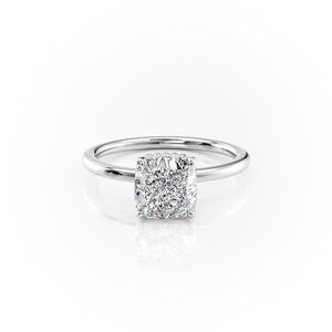 The Margot Set With A 2.5 Carat Cushion Lab Diamond