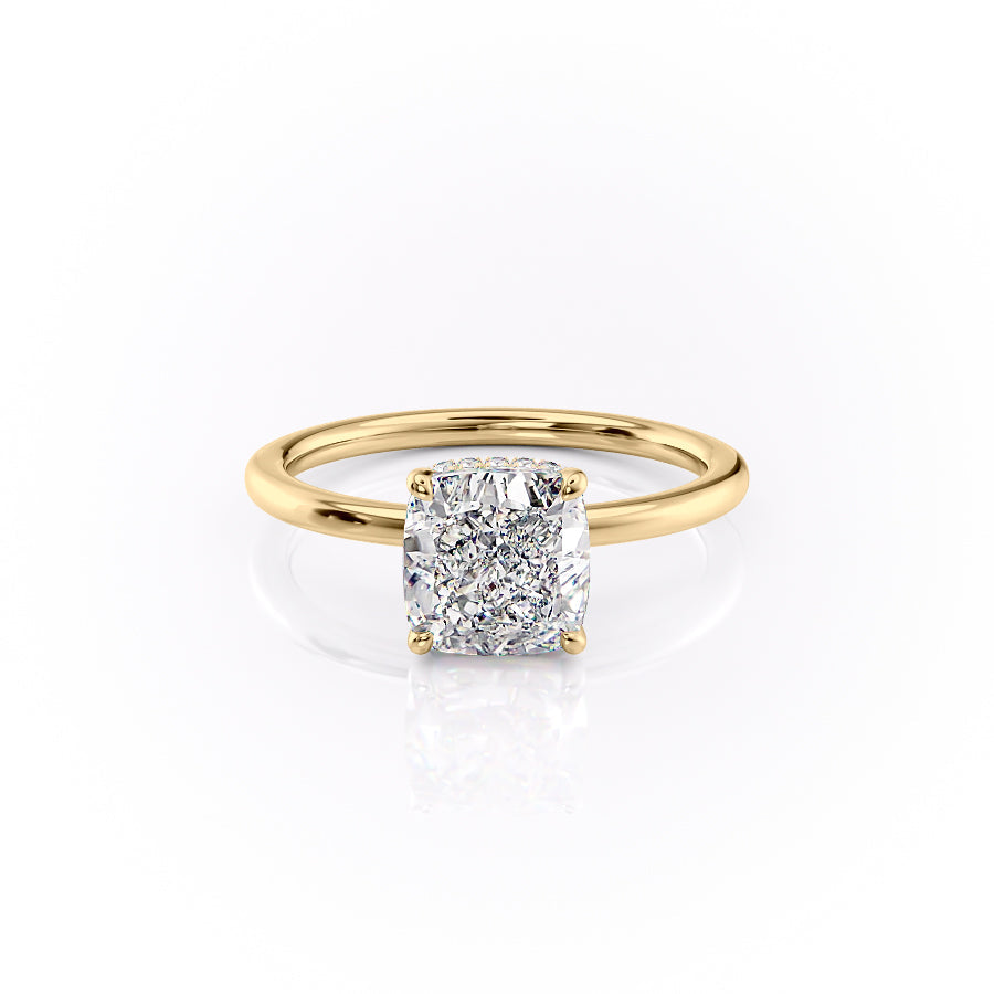 The Margot Set With A 1 Carat Cushion Moissanite