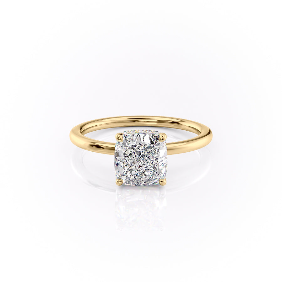 The Margot Set With A 2.5 Carat Cushion Lab Diamond
