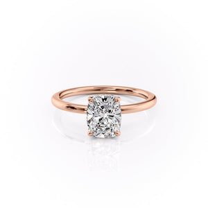 The Margot Set With A 3.5 Carat Elongated Cushion Moissanite