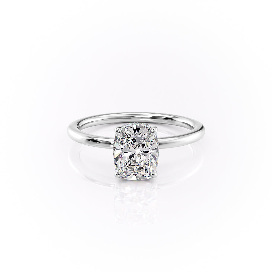 The Margot Set With A 2 Carat Elongated Cushion Lab Diamond