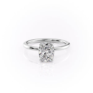 The Margot Set With A 4.5 Carat Elongated Cushion Moissanite