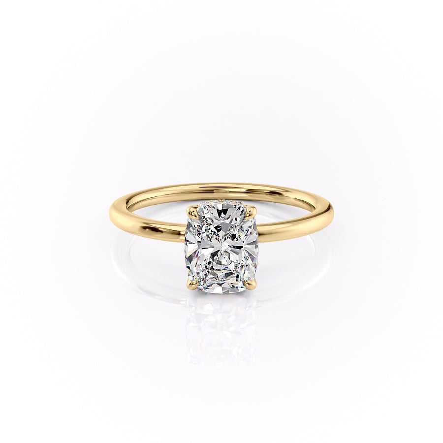 The Margot Set With A 1 Carat Elongated Cushion Moissanite