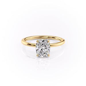 The Margot Set With A 1 Carat Elongated Cushion Lab Diamond