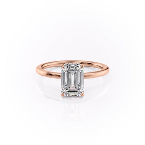 The Margot Set With A 1 Carat Emerald Lab Diamond