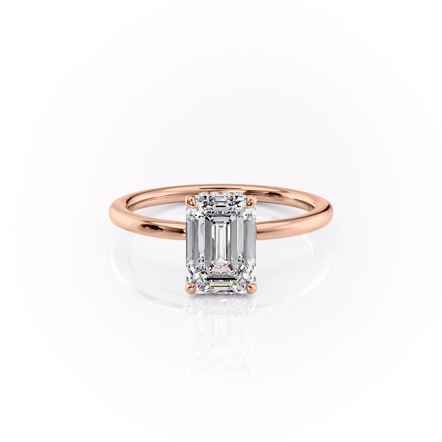 The Margot Set With A 1.5 Carat Emerald Moissanite