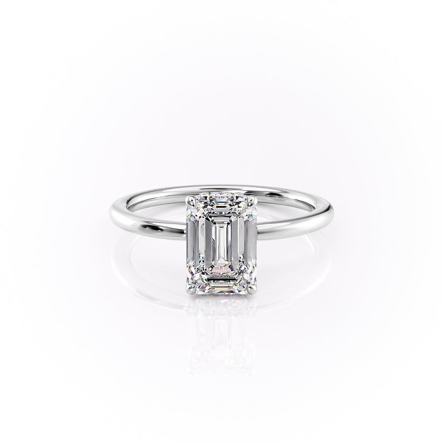 The Margot Set With A 3.5 Carat Emerald Moissanite