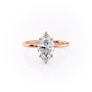 The Margot Set With A 1 Carat Marquise Lab Diamond