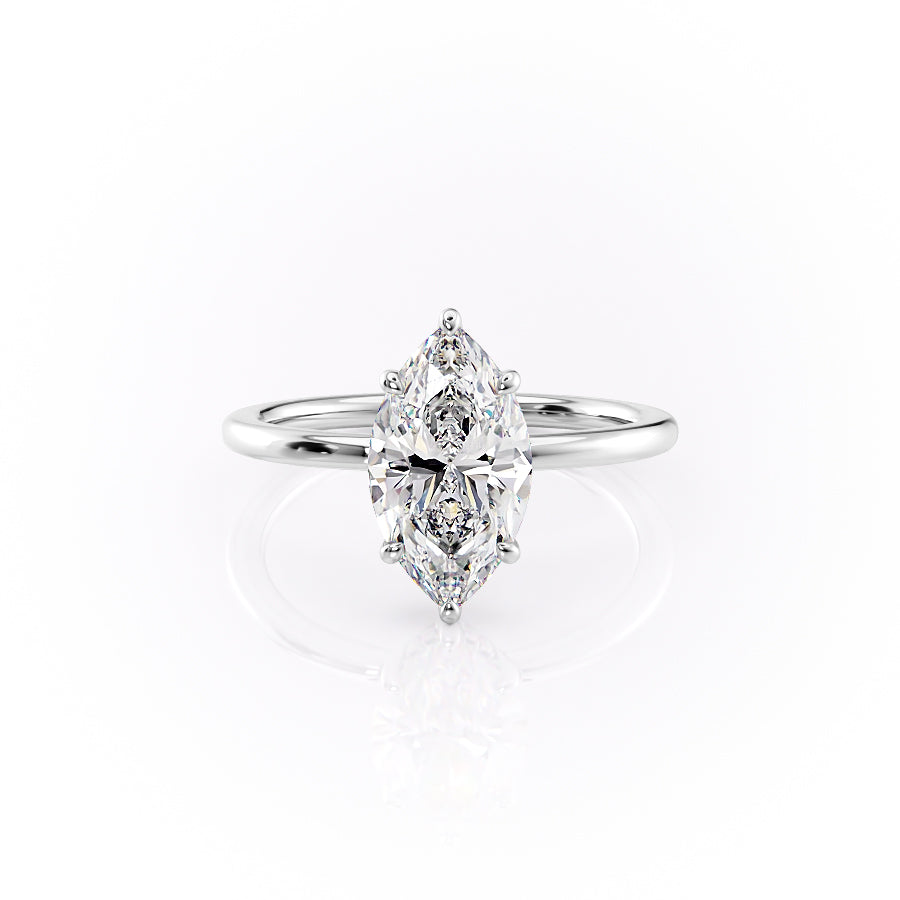 The Margot Set With A 3 Carat Marquise Lab Diamond