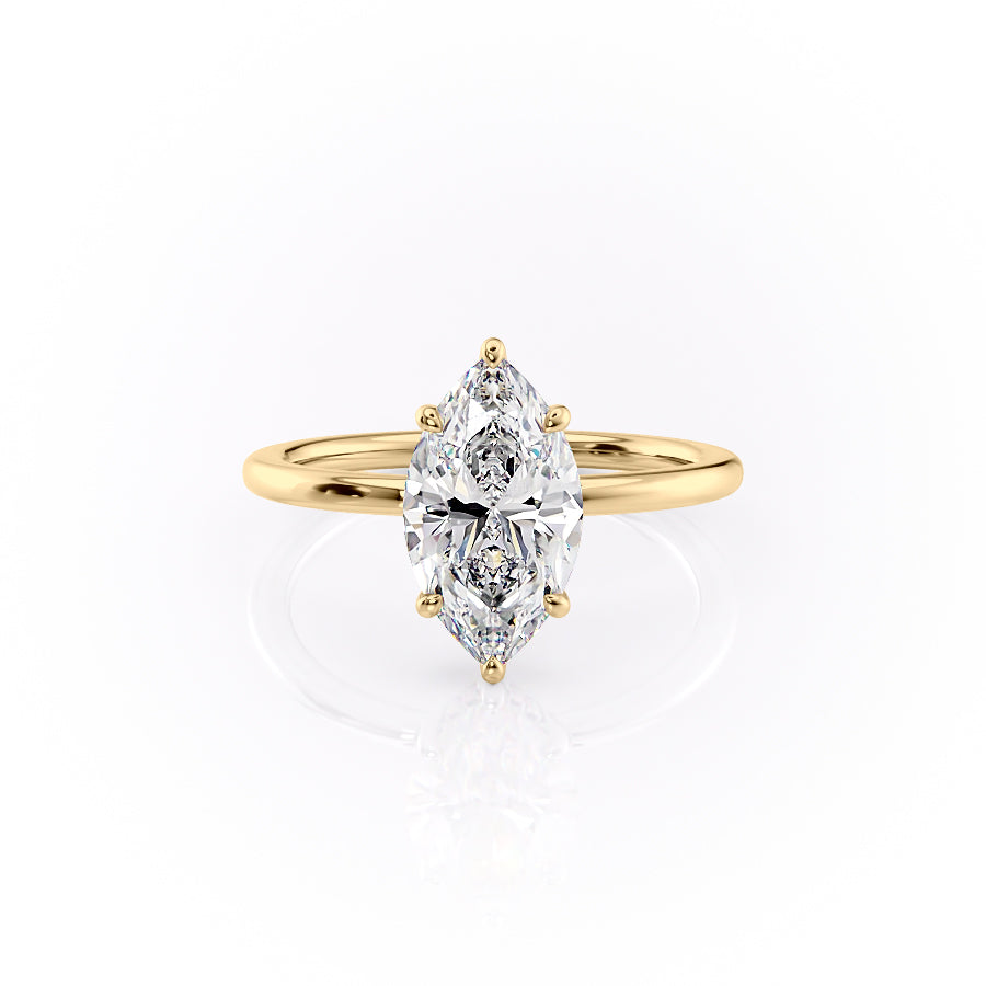 The Margot Set With A 4.5 Carat Marquise Moissanite
