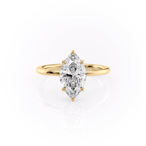 The Margot Set With A 3.5 Carat Marquise Moissanite