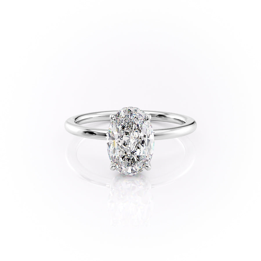 The Margot Set With A 2.5 Carat Oval Moissanite