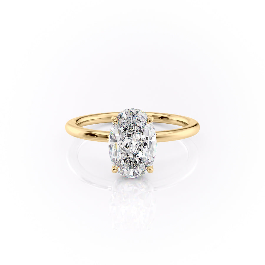 The Margot Set With A 1 Carat Oval Lab Diamond