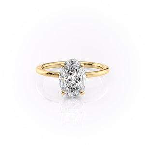 The Margot Set With A 2.5 Carat Oval Lab Diamond