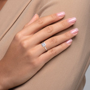 The Margot Set With A 1 Carat Princess Lab Diamond