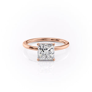 The Margot Set With A 2 Carat Princess Lab Diamond