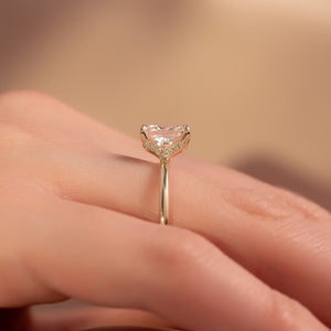 The Margot Set With A 3 Carat Princess Lab Diamond