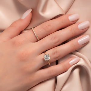 The Margot Set With A 3 Carat Princess Lab Diamond