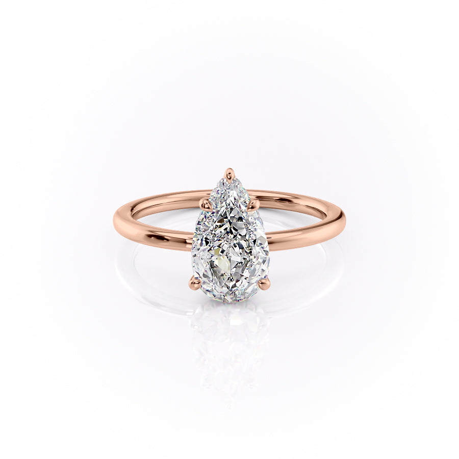 The Margot Set With A 3 Carat Pear Lab Diamond
