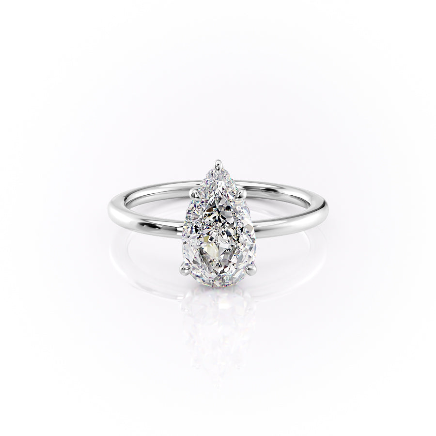 The Margot Set With A 2.5 Carat Pear Moissanite