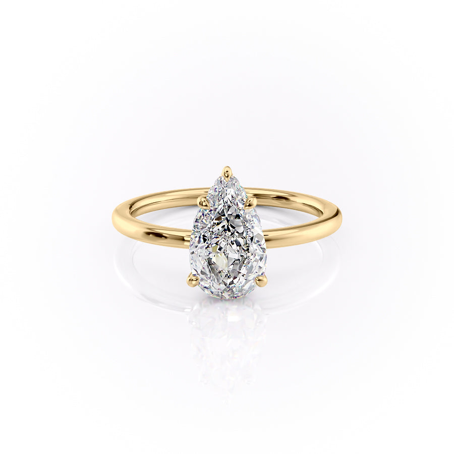 The Margot Set With A 2.5 Carat Pear Moissanite