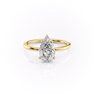 The Margot Set With A 3 Carat Pear Lab Diamond