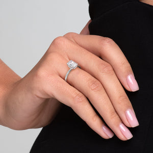 The Margot Set With A 3 Carat Radiant Lab Diamond