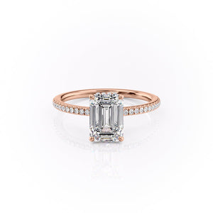 The Pave Margot Set With A 1 Carat Emerald Lab Diamond