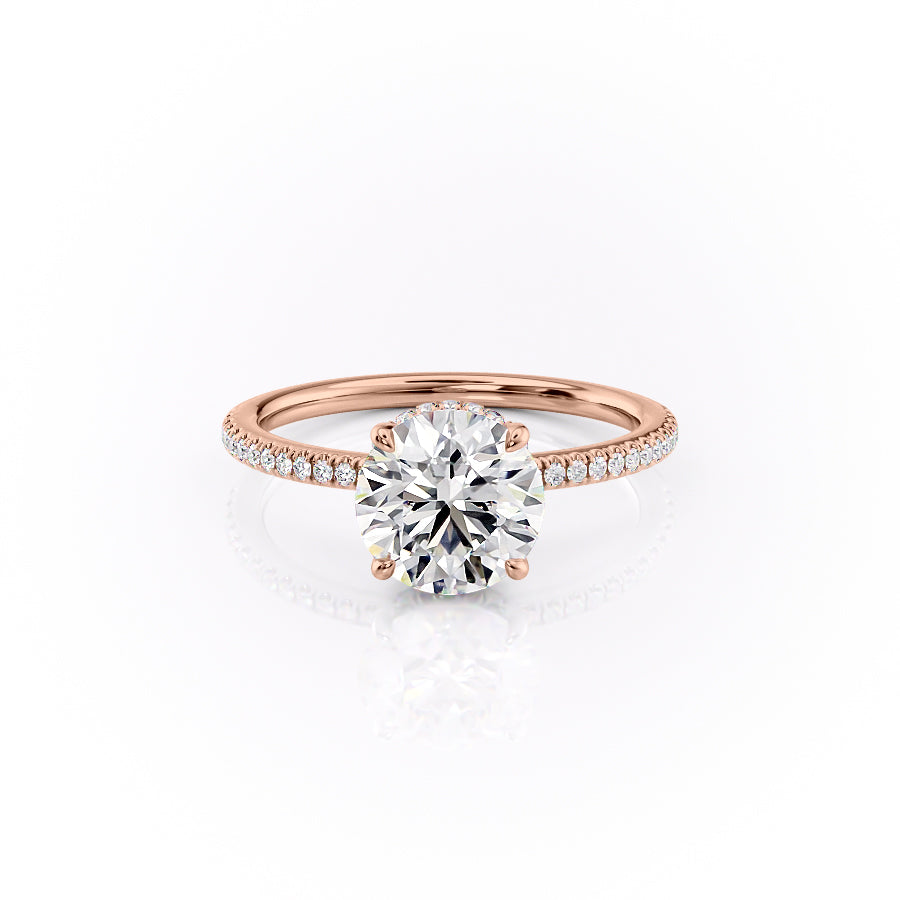 The Pave Margot Set With A 2 Carat Round Lab Diamond