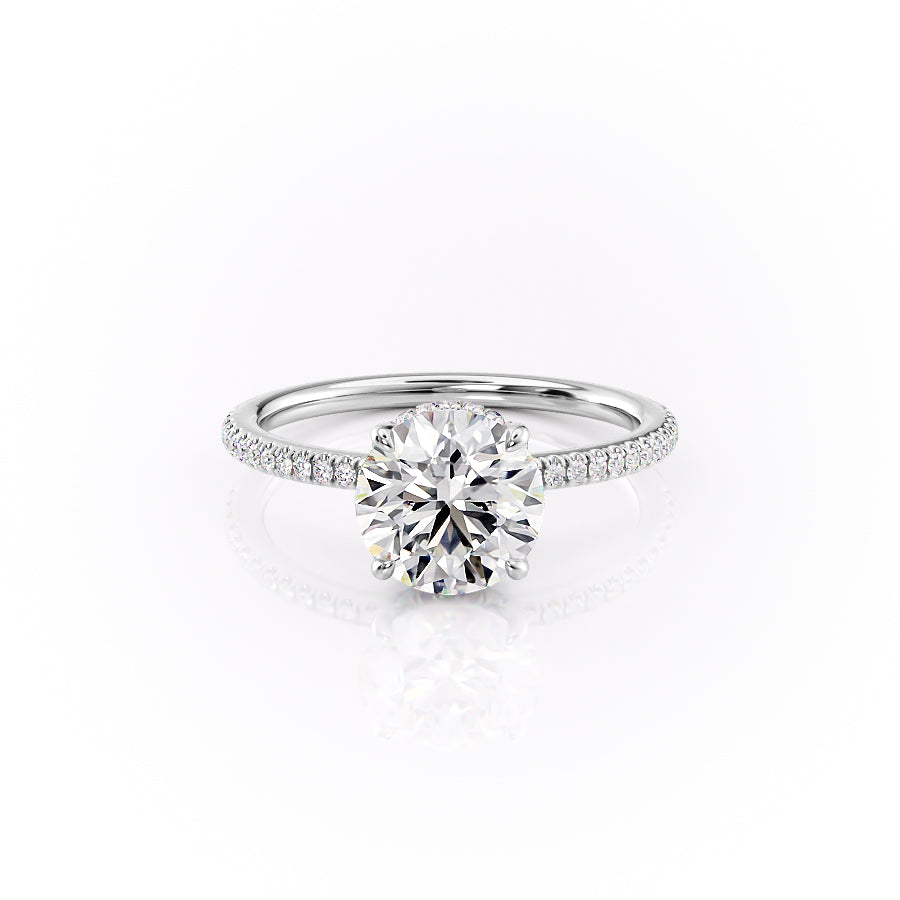 The Pave Margot Set With A 2 Carat Round Lab Diamond
