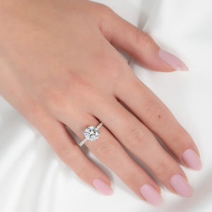 The Pave Margot Set With A 3 Carat Round Lab Diamond