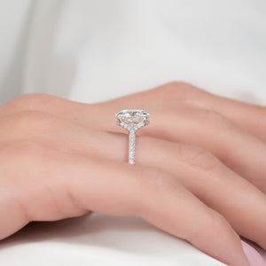 The Pave Margot Set With A 3 Carat Round Lab Diamond